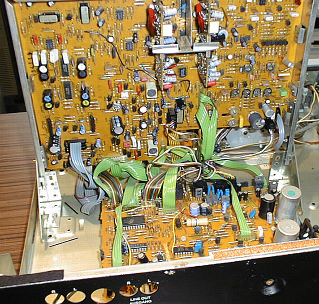 Photo of RC 300's Innards (Audio PCB Swung Out)